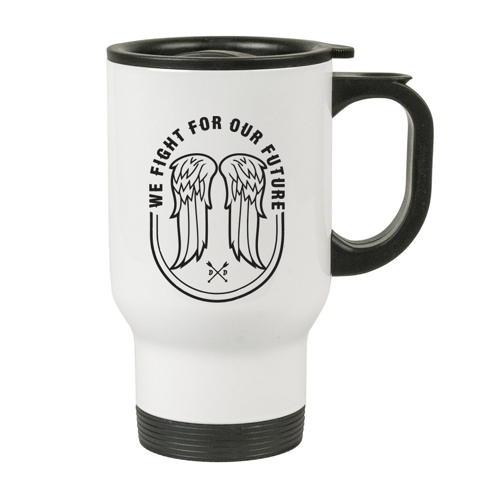 The Walking Dead Wings 14 oz Stainless Steel Travel Mug with Handle