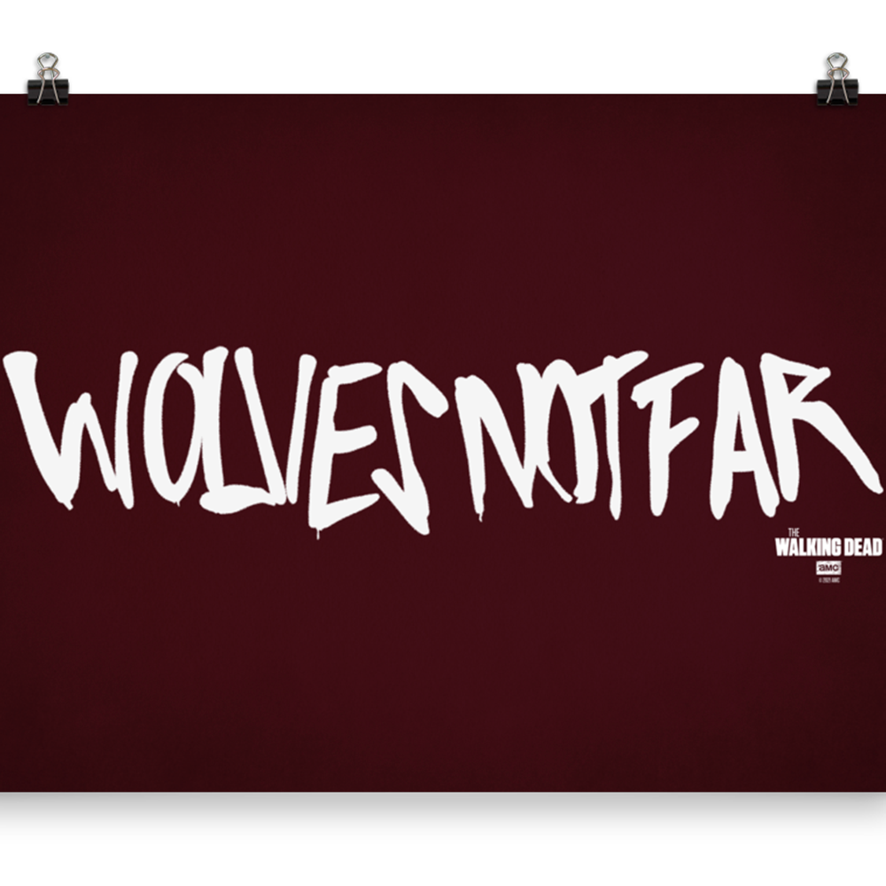 The Walking Dead Wolves Not Far Premium Satin Poster