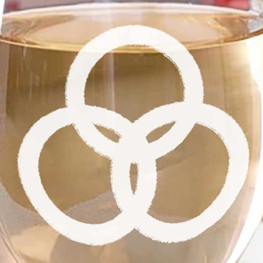 The Walking Dead: World Beyond Three Circle Entity Laser Engraved Stemless Wine Glass