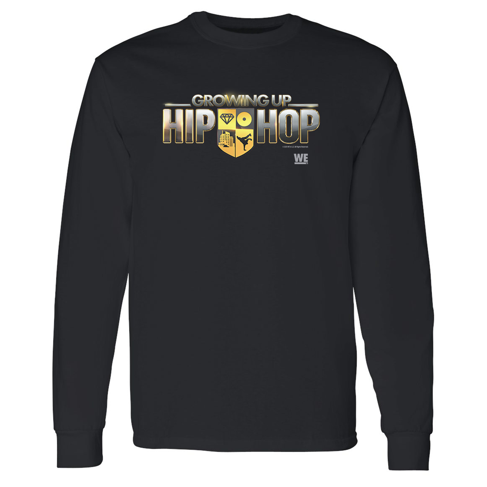 Growing Up Hip Hop Logo Adult Long Sleeve T-Shirt