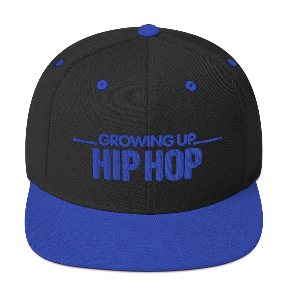 Growing Up Hip Hop Logo Embroidered Flat Bill Hat