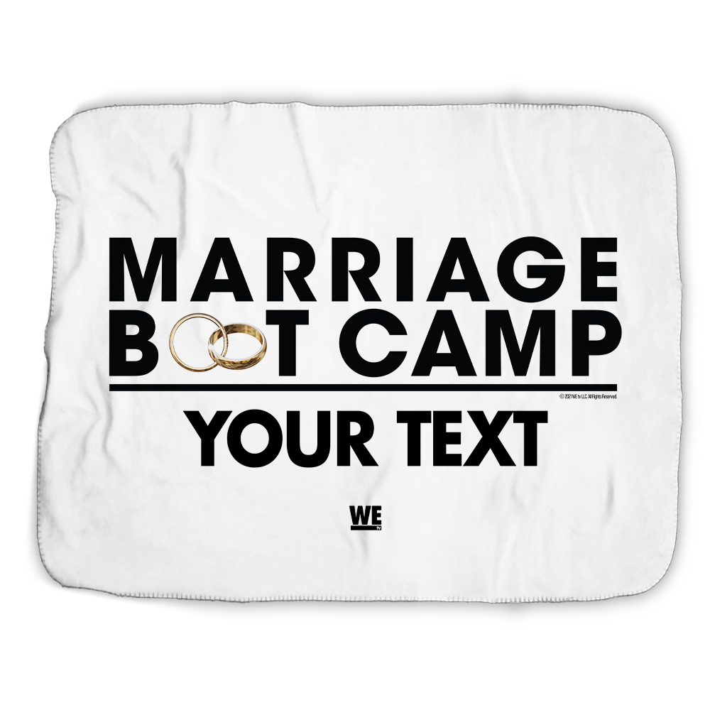 Marriage Boot Camp Logo Personalized Sherpa Blanket