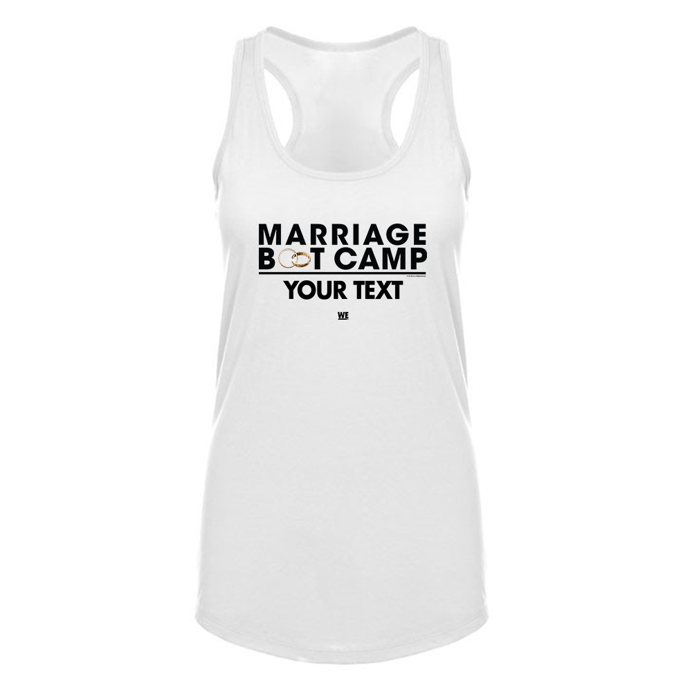 Marriage Boot Camp Logo Personalized Women's Racerback Tank Top
