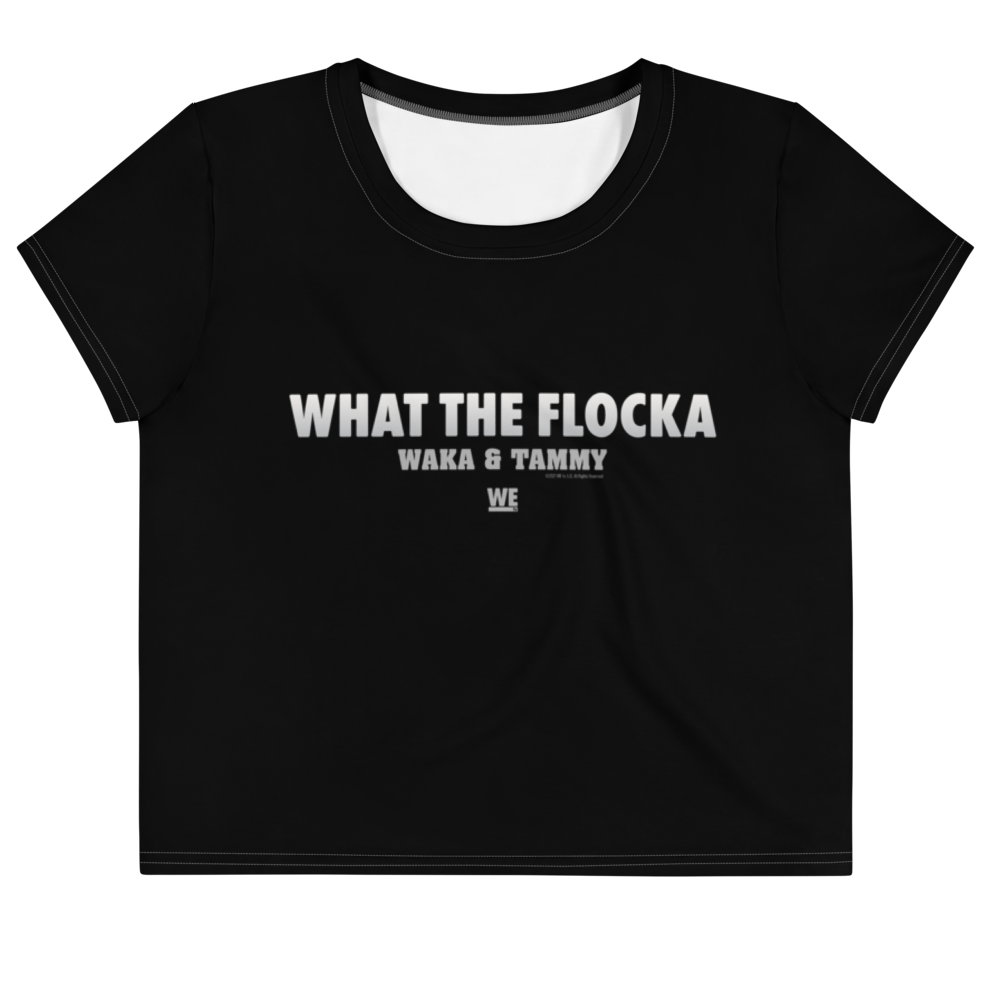 Waka & Tammy What The Flocka Horizontal Logo Women's Crop T-Shirt