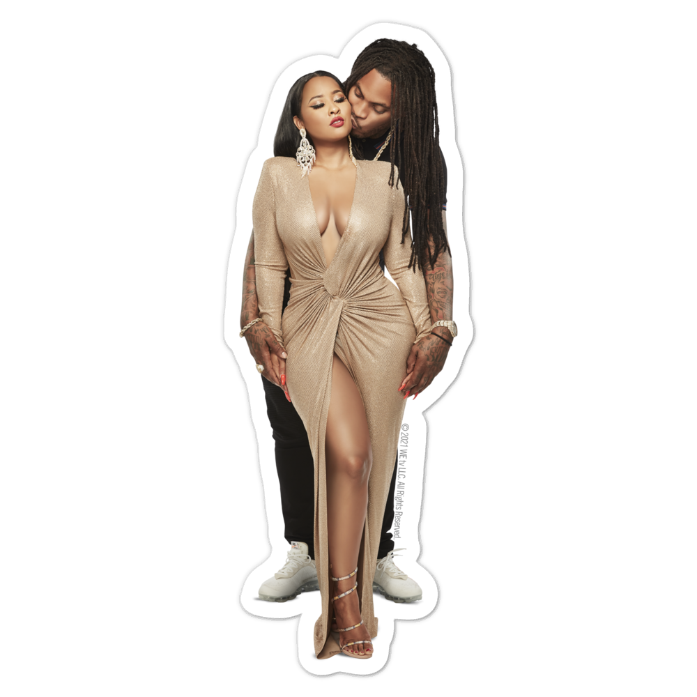 Waka & Tammy Love Story Kissing Die Cut Sticker