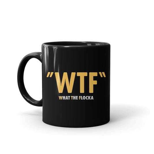 Waka & Tammy WTF Logo Black Mug