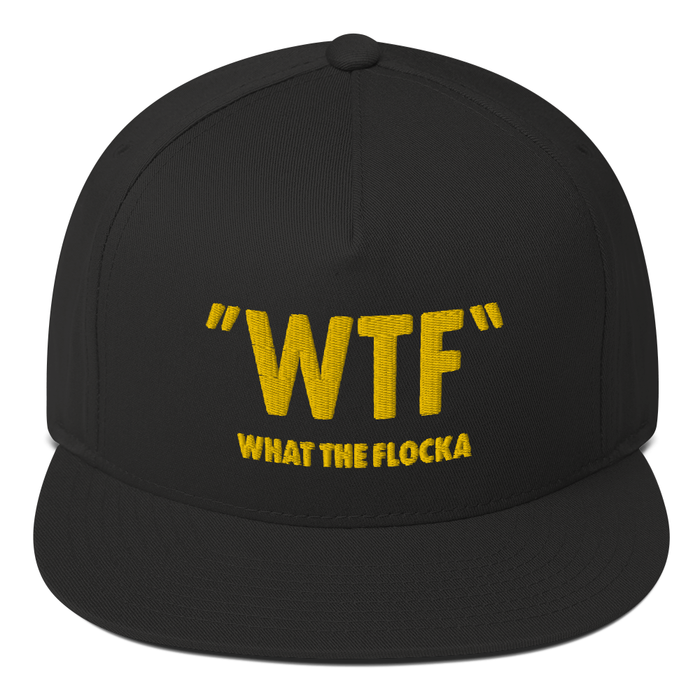 Waka & Tammy WTF Logo Embroidered Flat Bill Hat